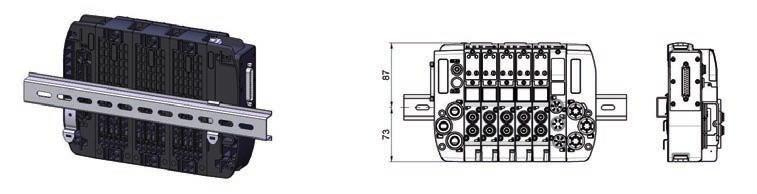 POSIZIONE 1 FIXING WITH DIN RAIL POSITION 1