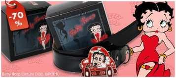 Cintura Betty Boop altezza cm.4. In vera Pelle confezione scatola in cartoncino.