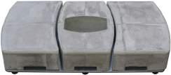 Requires concrete pavers 50x50 cm. Pied pour dalles en aluminium verni époxy, sans dalles 50x50 cm. COD.