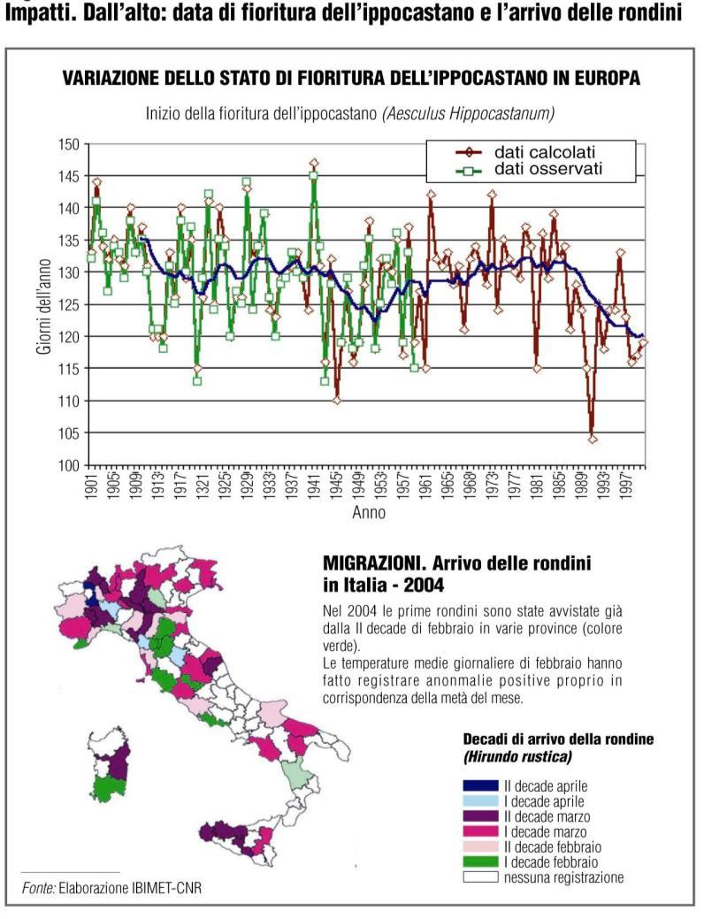 IMPATTI VITE Relazione fra anticipo fioritura