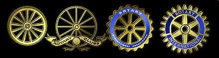 Il primo emblema del Rotary, disegnato nel 1905 da Montague M.