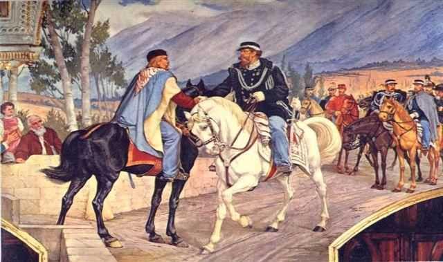 26 ottobre 1860: Garibaldi incontra Vittorio Emanuele sul ponte di