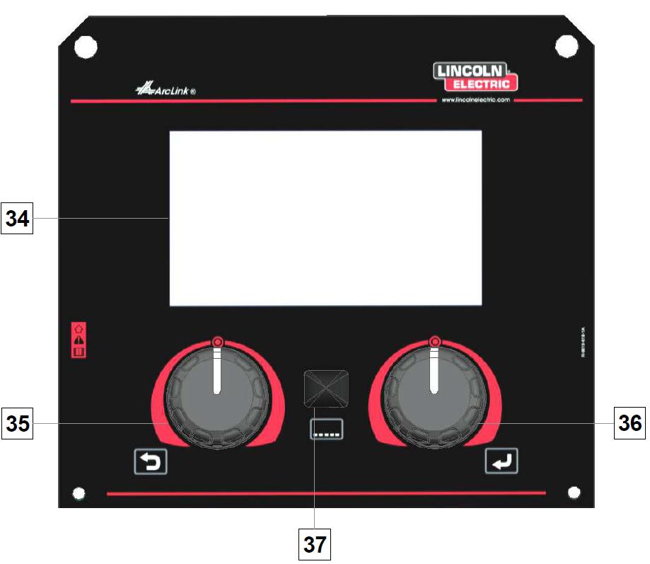 Interfaccia utente Advanced (U7) 36. Manopola destra: consente di impostare il valore nell angolo superiore destro del display. Conferma delle modifiche. 37.