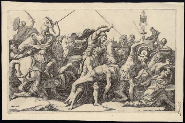 Combattimento intorno al corpo morto di Patroclo Scultori Diana; Pippi Giulio detto Giulio Romano Link risorsa: http://www.