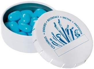 sovrapprezzo) confetti chewingum Area stampa: max Ø mm 40 Gusti: menta, frutta