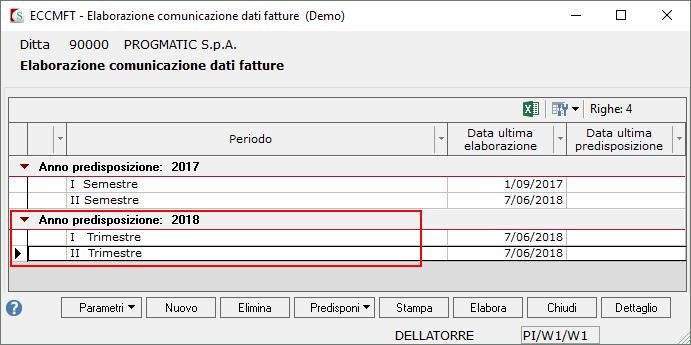 PREDISPORRE I DATI DA TRASMETTERE Dopo aver elaborato, gestito e controllato i documenti dei due trimestri, procedete con la predisposizione della comunicazione, funzione disponibile con il tasto