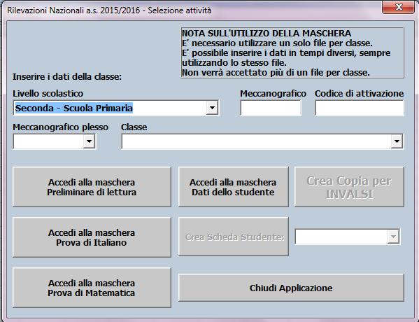 3. Apertura del file e inserimento dei dati attraverso la maschera Dopo aver salvato il file.