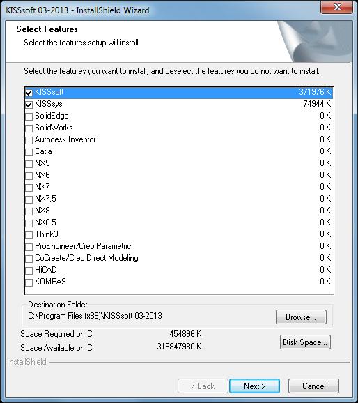 1 Fase 1, Installazione di base Per installare una licenza "utente singolo" KISSsoft è necessario una installazione di base (fase 1), un file di licenza (fase 2) e una chiave hardware USB.