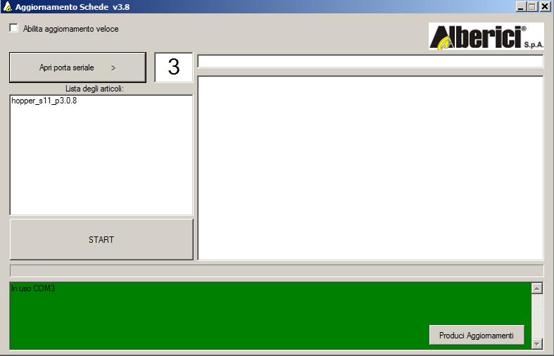 Aggiornamento Schede Alberici v3.8.alb hopper_s11_p3.0.8.alb (1) (2) A6- L'applicazione trasferirà il nome del file in portafoglio, e chiederà se altri file devono essere scaricati.