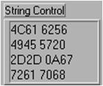 controllo di strumentazione Esistono controlli e indicatori di tipo stringa Stringa: V D C - 1 2.