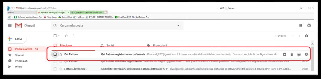 Apparirà il messaggio seguente che conferma l attivazione: Contemporaneamente,