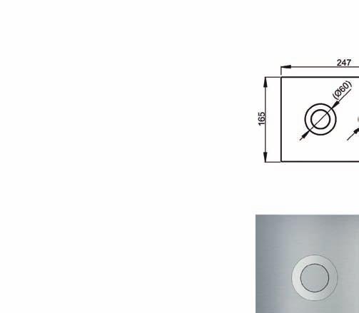 Placche FLAT - INOX TURN STING FLAT ALUNOX TURN Alunox-matto / lucido STING Alunox-matto / lucido Il meccanismo è completamente incassato nella parete, per cui la placca a filo si fonde con le