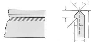 , lucidato, oliato - La parte piatta sotto lo spallamento non è temprata per permettere la perforazione dei fori di fissaggio.opzione. - Lunghezza max.