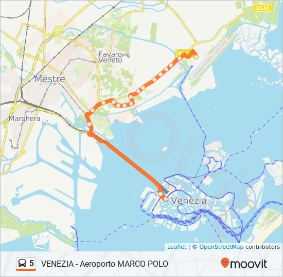 Direzione: Venezia 18 fermate VISUALIZZA GLI ORARI DELLA LINEA Aeroporto Marco Polo Arrivi, Tessera Triestina Tessera Orlanda Pinerolo Orlanda Piovega Orlanda 200 Orari di partenza verso Venezia: