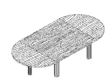 LIMKING MEETING TABLE W/2 TUBULAR LEGS FR180 20 40mm THICK TOP 1800 800 730h TESTATA SEMICIRCOLARE C/1 SUPPORTO TUBOLARE D-END MEETING TABLE W/1 TUBULAR LEG FR168 10 40mm THICK TOP 1680dia 730h