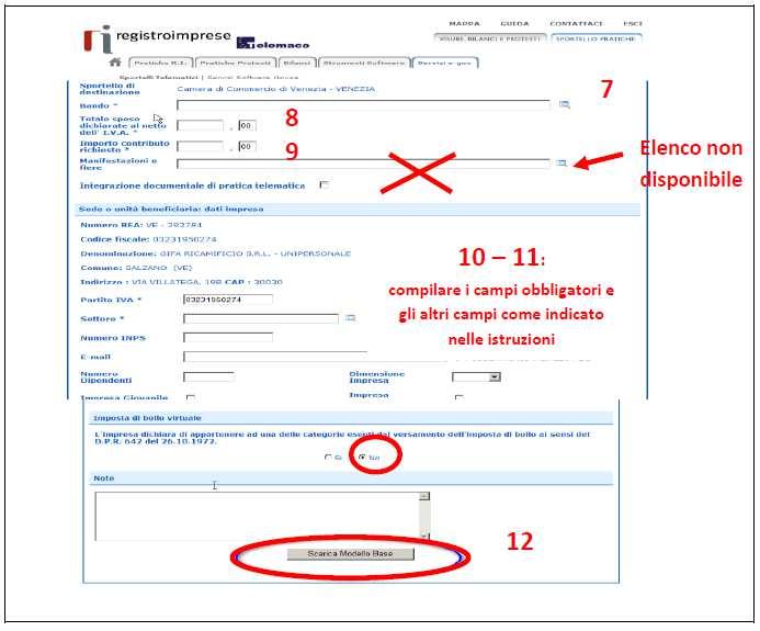 selezionare bonifico e indicare il codice IBAN; Numero Inps: se non disponibile valorizzare a zero) 11.