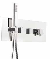 BUILT-IN SHOWER MIXERS SUM20 Built-in mirror stainless steel shower system including 2 ways mixer, diverter and hand shower kit Sistema doccia a incasso in acciaio lucido composto da miscelatore a 2