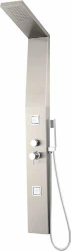 2 Built-in mixer 2 ways with diverter Miscelatore a incasso a 2 vie con deviatore SUM21 Built-in mirror stainless steel shower system including 2 ways mixer, diverter and hand shower kit Sistema