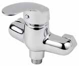 SUM13 Brass shower mixer built-in square with support chrome distance