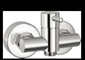 SUM11 Brass shower mixer built-in square with support chrome