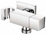 supporto per doccetta bidet e rosone SUR2 Wall mounted Tap Round ON/OFF cold water with support in brass chrome for shut off with