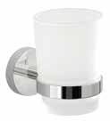 Dispenser chrome/white glass ANGERA - Dispenser a muro cromo/vetro bianco ANGERA - Towel Holder Ring chrome ANGERA - Porta