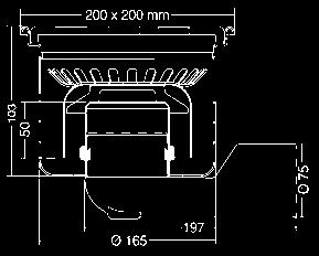 6310 200 x 200 x 103 mm Griglia con 49 fori di Ø 8 mm Capacità di