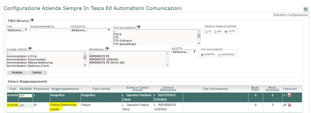 L accesso di tali soggetti alla piattaforma dello studio, avviene in un area di condivisione denominata Azienda Sempre In Tasca (ASIT) L ASIT è configurabile e per ogni referente: sarà possibile