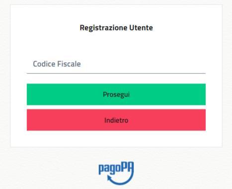 A seguito della validazione del dato inserito vengono interrogati i dati anagrafici dell utente.