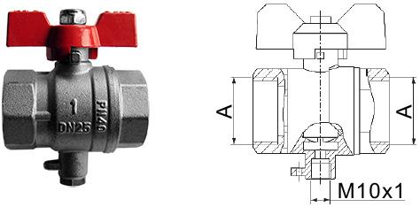 KH-1 Rp1 G1 q p 2,5/3,5 m 3 /h 20 KH-1 1/4 Rp1¼ G1¼ q p 3,5/6,0 m 3 /h 25 KH-2 Rp2 G2 q p 10 m 3 /h 40 * Usare i raccordi filettati in ottone o  Valvola a