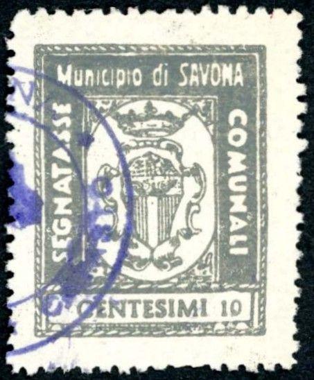 1 C. 10 grigio 1900/< Carta bianca, liscia. Stampa mm. 21,5x27.