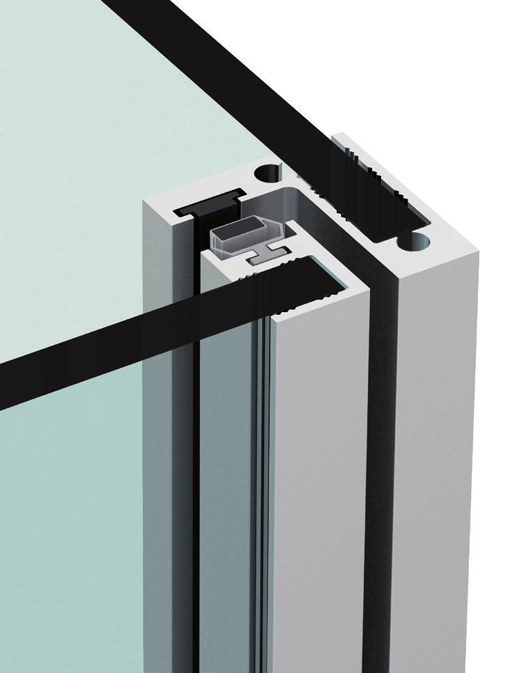 Door stop profile glass installation for hinged door, with magnetic gasket. L = 20 mm. Türanschlagsprofil Glasmontage mit Magnet Dichtung. L = 20 mm., 4 11.4.6.6, 4 11.4 4 11.4, 4 11.4 xme,, 1., 1.,.6.6 4 1.