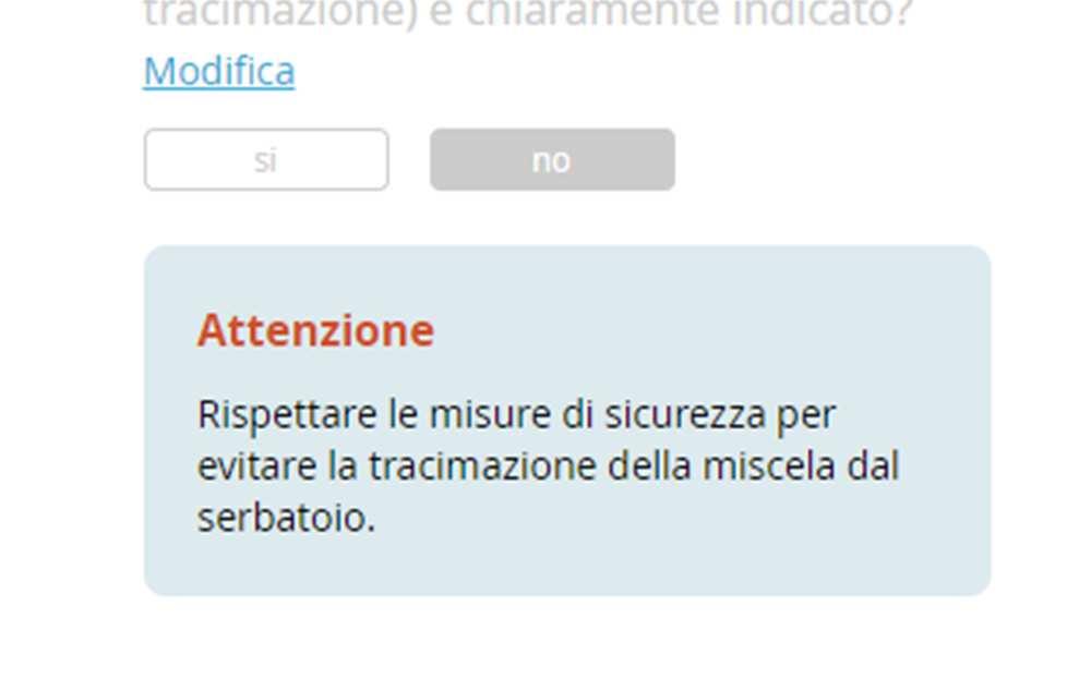 STEP WATER: Valuta la tua irroratrice Pulizia esterna (continua) Nel caso in cui le caratteristiche (soluzioni tecniche) dell irroratrice indicate attraverso le