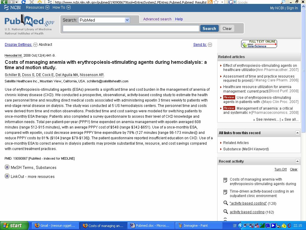 citazione Abstract Molto diverso sarebbe stato l esito se la ricerca invece di essere condotta sulla frase ACTIVITY BASED COSTING fosse stata condotta introducendo i termini ACTIVITY BASED