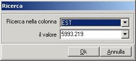 17 Il pulsante Ricerca, ricerca all interno del libretto tutti i punti che hanno lo stesso valore impostato nella finestra che il programma espone selezionando