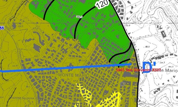 Situazione dell Area Studiata: L area studiata mostra in affioramento che appartengono alla Formazione di Monte Mario (MTM in carta geologica) che sono di origine sedimentaria marina di ambiente