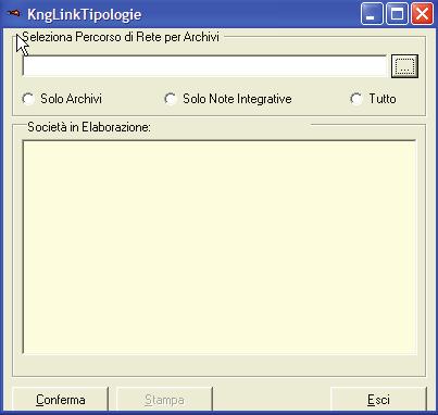 Bollettino - 11 1.3 Aggiornamento percorso degli archivi delle note integrative (KngLinkTipolologie) [5.10.