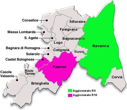 Figura 1.2 Zonizzazione del territorio provinciale: Zona A e Zona B Figura 1.3 Zonizzazione del territorio provinciale: Agglomerati R9 e R 1.