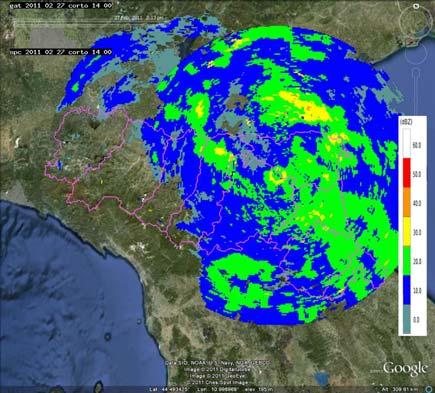 Mappe di riflettività del 27/02/2011