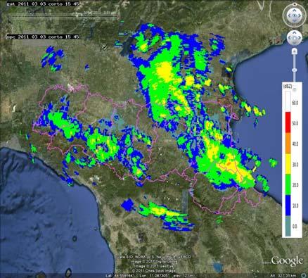 fascia di precipitazione con direttrice sud-est