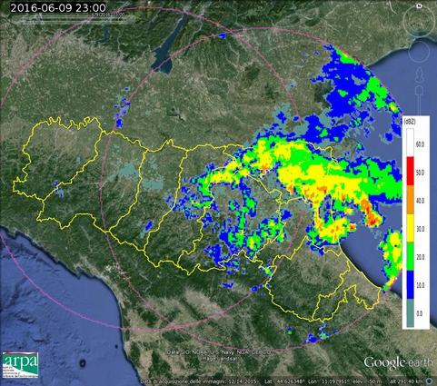 le 3 UTC (Figura 6), causando allagamenti sui lidi