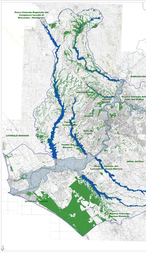 AMBIENTALE essere tributari dei corsi d acqua Tevere o Aniene avere portata perenne connettere il Tevere e l Aniene con i sistemi