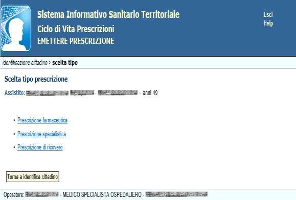 4.2.2.1 Emettere prescrizione farmaceutica Questa funzionalità permette al medico specialista di effettuare una prescrizione