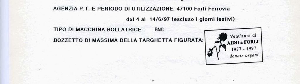 zza del Popolo 63100 ASCOLI PICENO DATA E ORARIO DEL SERVIZIO: 4/6/97 ORARIO: 10.