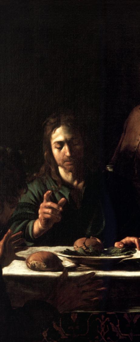 Caravaggio La cena di Emmaus (1606) dipinto a