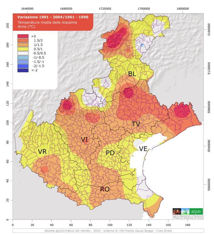 CAMBIAMENTI CLIMATICI OSSERVATI IN VENETO