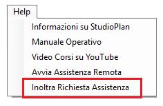 funzione del programma posta nel menu Help.