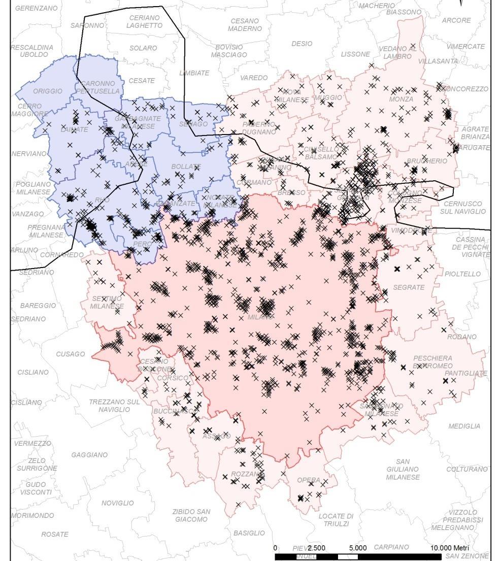 CONCLUSIONI 20 La metodologia proposta e in via di sviluppo permette di definire lo stato di inquinamento diffuso in falda per un ampio settore della Functional Urban Area di Milano DISTINZIONE DELLE