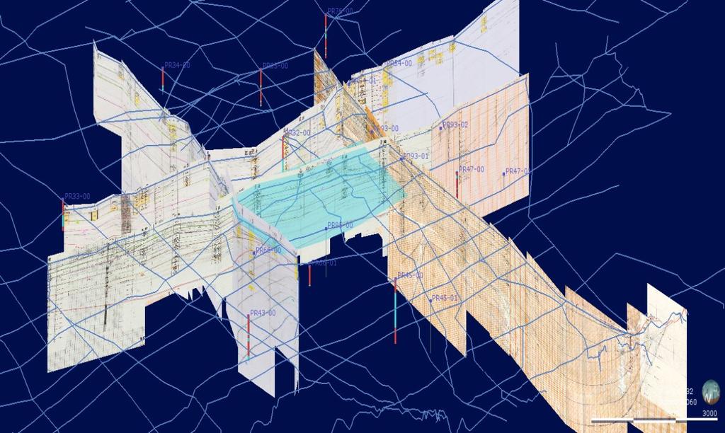 sondaggi, prove cpt, ecc) sono acquisite in ambiente 3D.