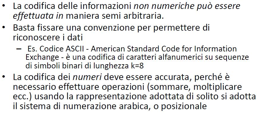 Codifica informazioni